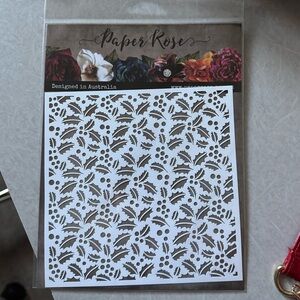 Paper Rose 6x6” stencil